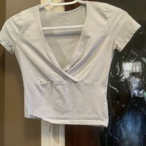 Blue hollister crop top